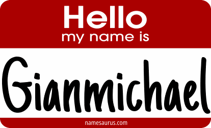 Hello my name is Gianmichael png download