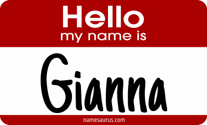 Hello my name is Gianna png download