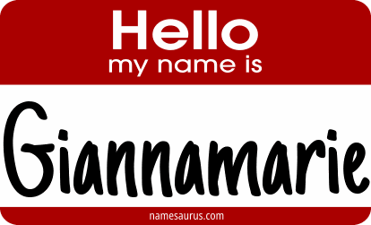 Hello my name is Giannamarie png download