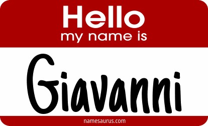 Hello my name is Giavanni png download