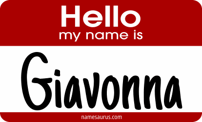 Hello my name is Giavonna png download