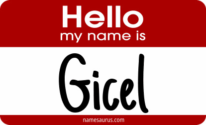Hello my name is Gicel png download