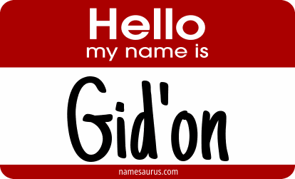Hello my name is Gid'on png download