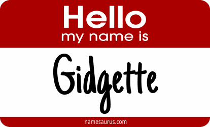 Hello my name is Gidgette png download