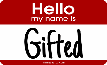 Hello my name is Gifted png download