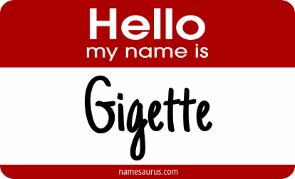 Hello my name is Gigette png download
