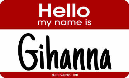 Hello my name is Gihanna png download