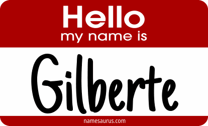 Hello my name is Gilberte png download