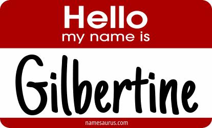 Hello my name is Gilbertine png download