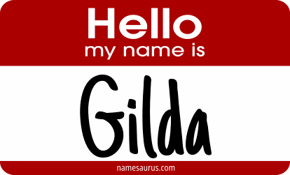 Hello my name is Gilda png download