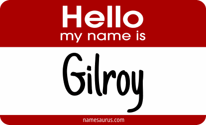 Hello my name is Gilroy png download