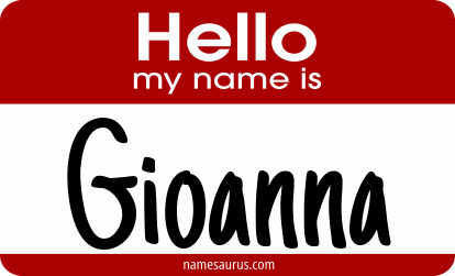 Hello my name is Gioanna png download