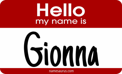 Hello my name is Gionna png download