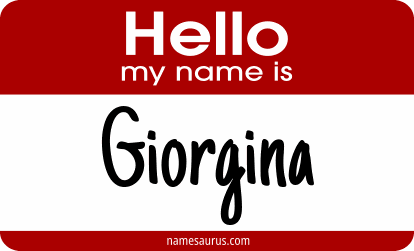 Hello my name is Giorgina png download