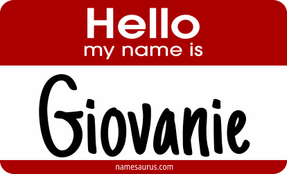 Hello my name is Giovanie png download