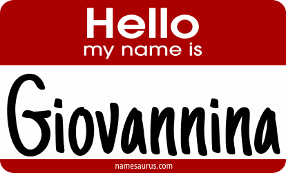 Hello my name is Giovannina png download