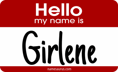 Hello my name is Girlene png download