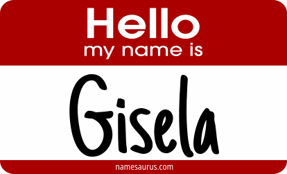 Hello my name is Gisela png download