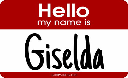 Hello my name is Giselda png download