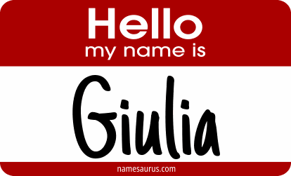 Hello my name is Giulia png download