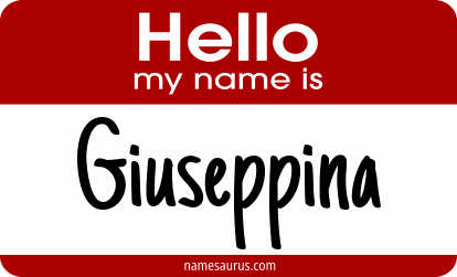 Hello my name is Giuseppina png download