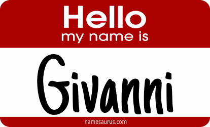Hello my name is Givanni png download