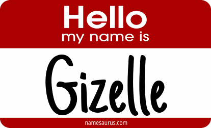 Hello my name is Gizelle png download