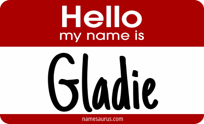Hello my name is Gladie png download