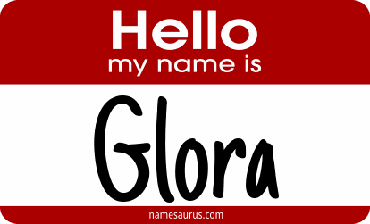 Hello my name is Glora png download
