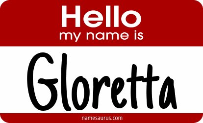 Hello my name is Gloretta png download