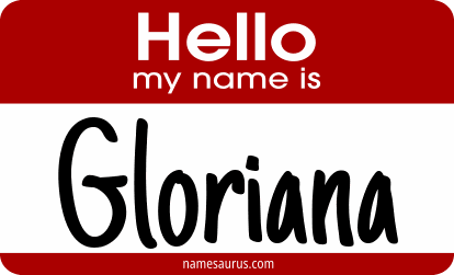 Hello my name is Gloriana png download