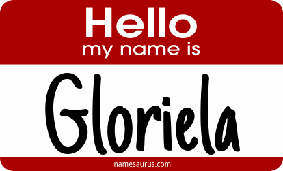 Hello my name is Gloriela png download
