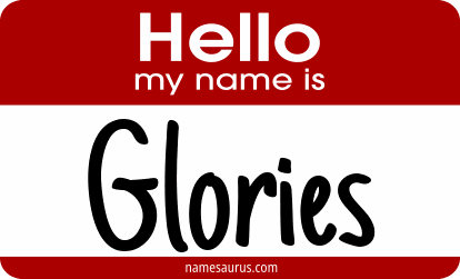 Hello my name is Glories png download