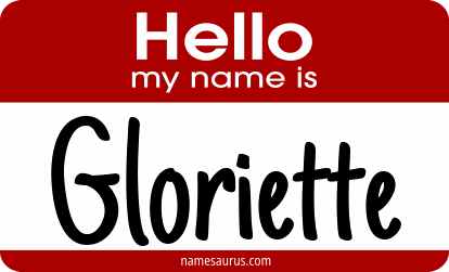 Hello my name is Gloriette png download