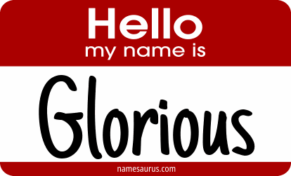 Hello my name is Glorious png download