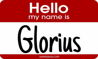 Hello my name is Glorius png download