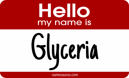 Hello my name is Glyceria png download
