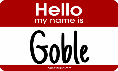 Hello my name is Goble png download