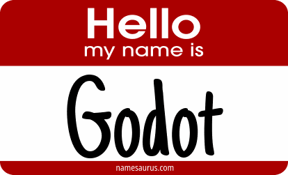 Hello my name is Godot png download