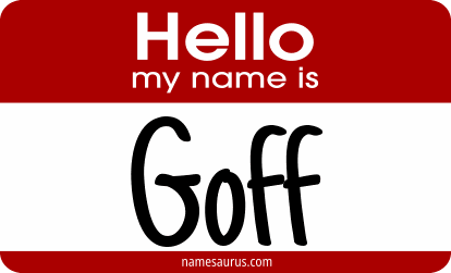 Hello my name is Goff png download
