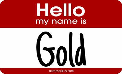 Hello my name is Gold png download