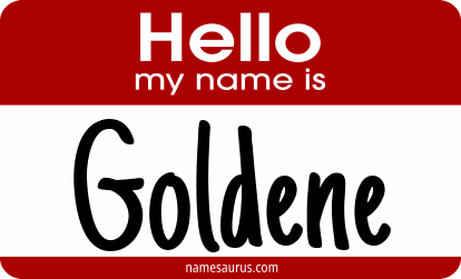 Hello my name is Goldene png download