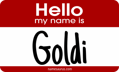 Hello my name is Goldi png download