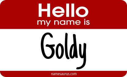 Hello my name is Goldy png download