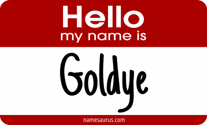 Hello my name is Goldye png download