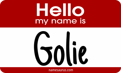 Hello my name is Golie png download