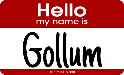 Hello my name is Gollum png download