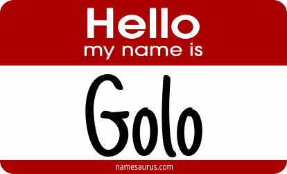 Hello my name is Golo png download