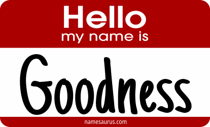 Hello my name is Goodness png download