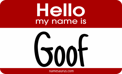 Hello my name is Goof png download